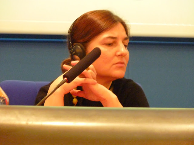 la philosophe Elena Tzelepis revient sur les conséquences de la crise sur la femme (PHOTO P.M.-C.)