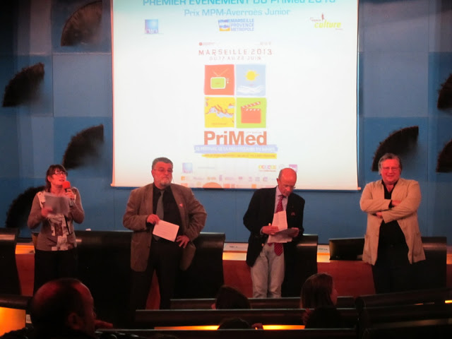 Jeanne Baumberger, Averroès , Patrick Magro, vice-président de MPM, Bernard Jacquier, président de l'espaceCulture et François Jacquel, directeur général du CMCA (PHOTO CMCA)