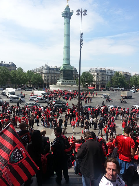 La veille, les Toulonnais étaient montés en masse à Paris pour supporter le RCT en finale du Top 14. (Photo P.A.)