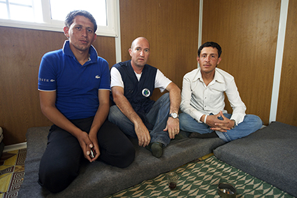 A l'intérieur d'un préfabriqué