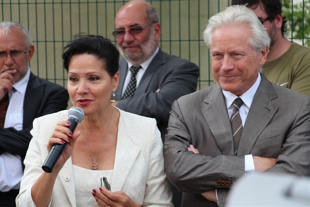 Lisette Narducci , maire des 2/3 et eugène Caselli, président de Marseille Provence métropole (MPM) (PHOTO PHILIPPE MAILLÉ )