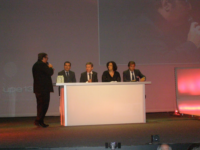 Le premier tour de table avec Johan Bencivenga, président de la fédération du BTP 13, Jacques de Chilly, directeur exécutif d'Aderly Lyon, Sandra Chalinet, directrice des 