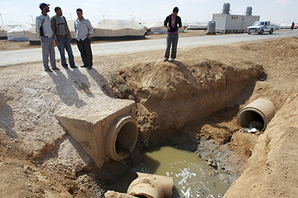 Le réseau d'assainissement qui n'est toujours pas en service