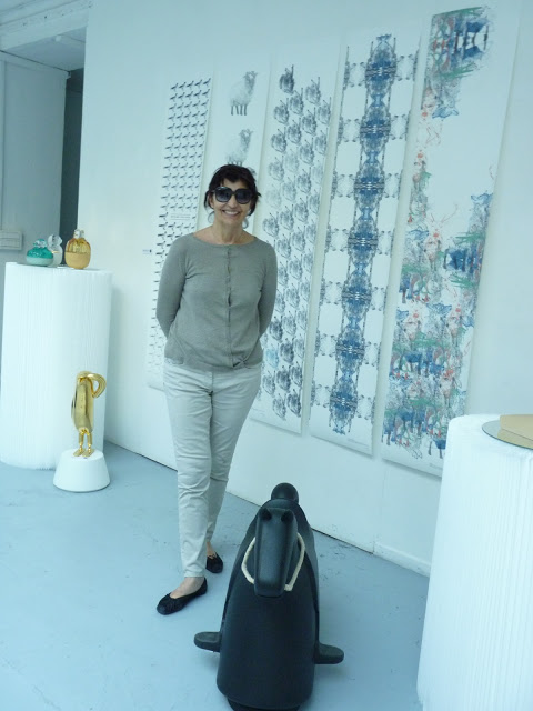 Jacqueline Regis lors de la dernière exposition qu'elle a mise sur pied au sein de la Galerie Montgrand (PHOTO P.M.-C.)