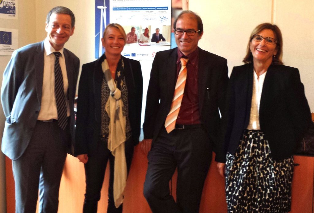 De gauche à droite : Bernard Castille, Sabine Bernasconi, Christian Cortambert, Anne-Marie Colombier.