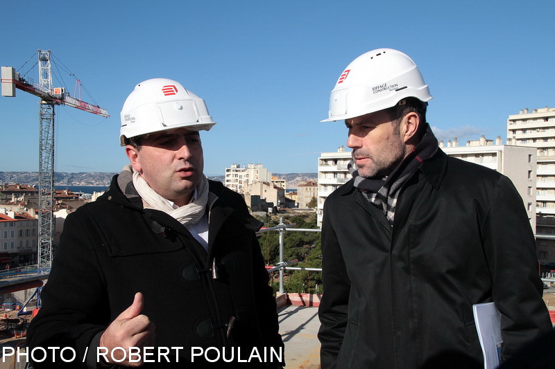 Philippe Bega,responsable du projet et l'architecte Christian Biecher