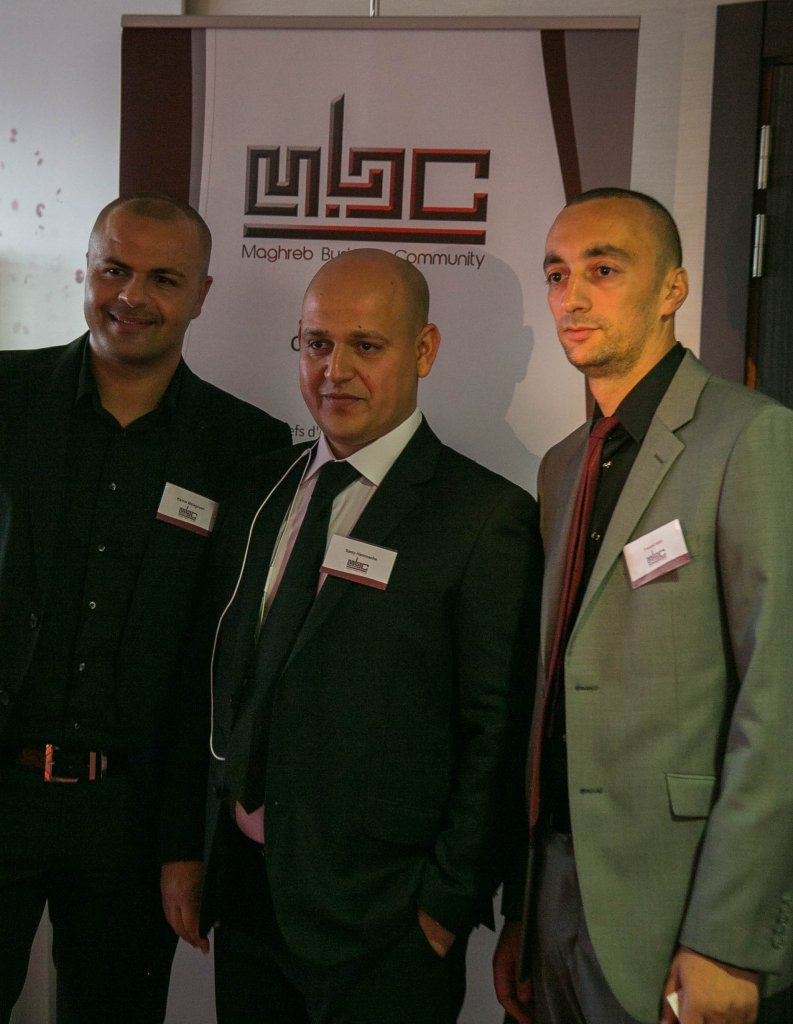 De gauche à droite : Kamel Malagouen, Samy Hammache et Youcef Afiri, les 3 fondateurs de Maghreb Business Community. (Photo DR)