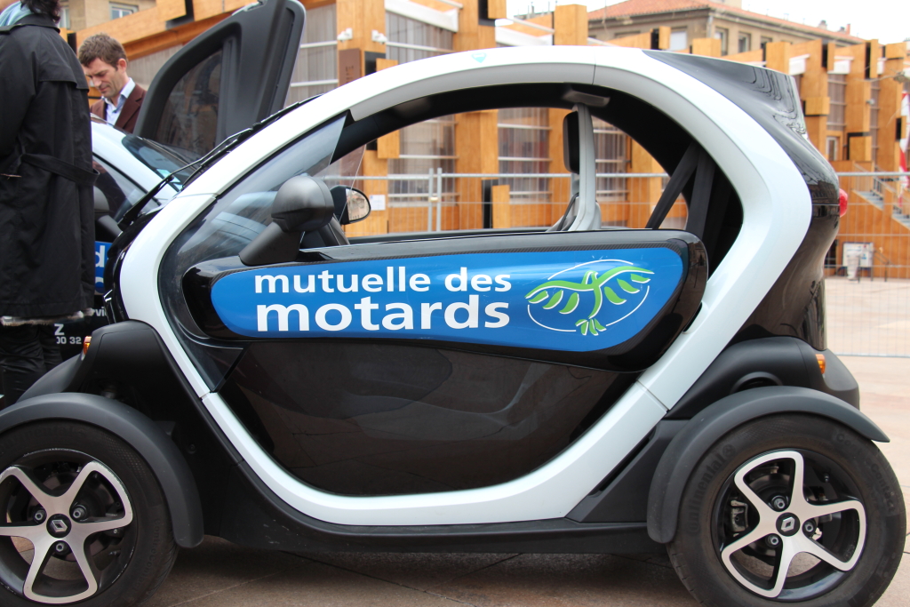 La Twizy'Lib de profil (Photo Philippe Maillé)
