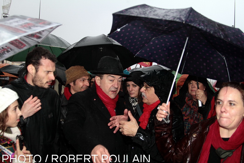 Jean-Luc Mélenchon dans le cortège