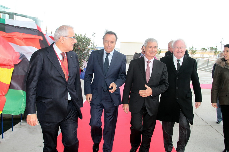 Francesco Amoruso, Jean-Pierre Bel, Claude Bartolone et michel Vauzelle (Photo Robert Poulain)