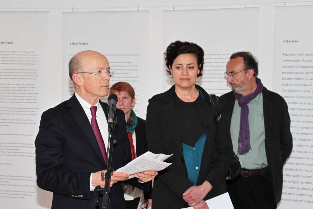 Bernard Jacquier,président de l'espaceculture et Aïcha Sif, conseillère régionale (Photo Philippe Maillé)