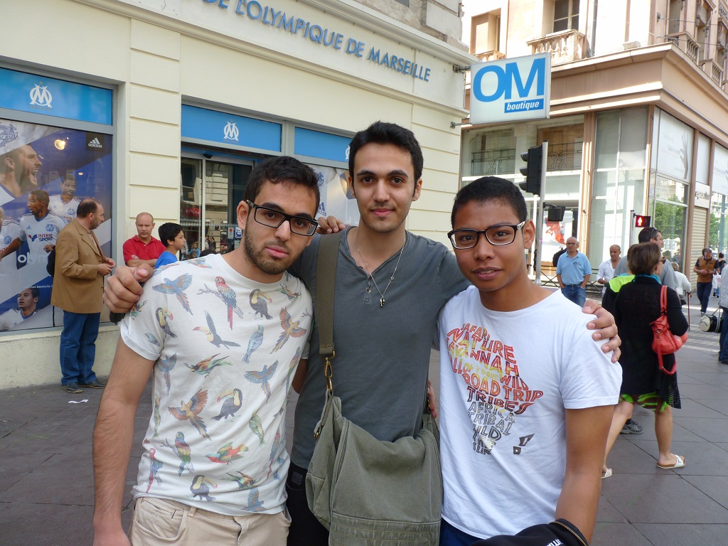 Trois étudiants Ariel, David et Michel (Photo P.M.-C)