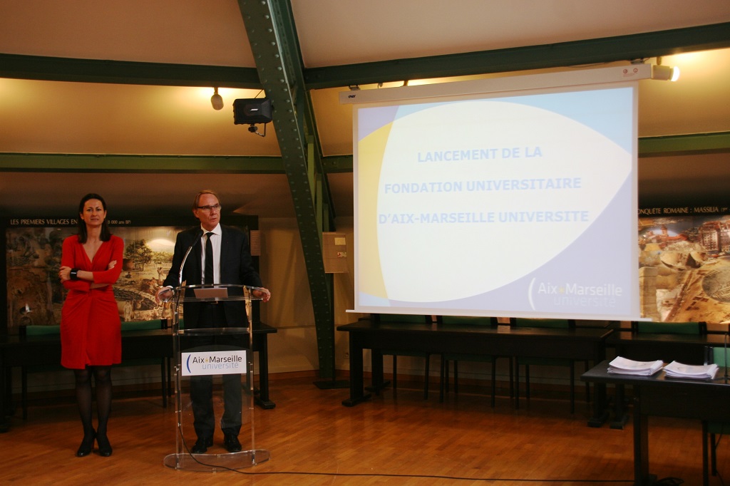 Yvon Berland et Marie Masclet de Barbarin,vice-présidente de la Fondation (Photo J.P.E.)