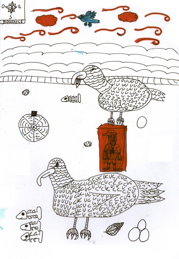 Dessin d'enfant en carte postale dans le cadre d'Averroès Junior (Photo D.R.)