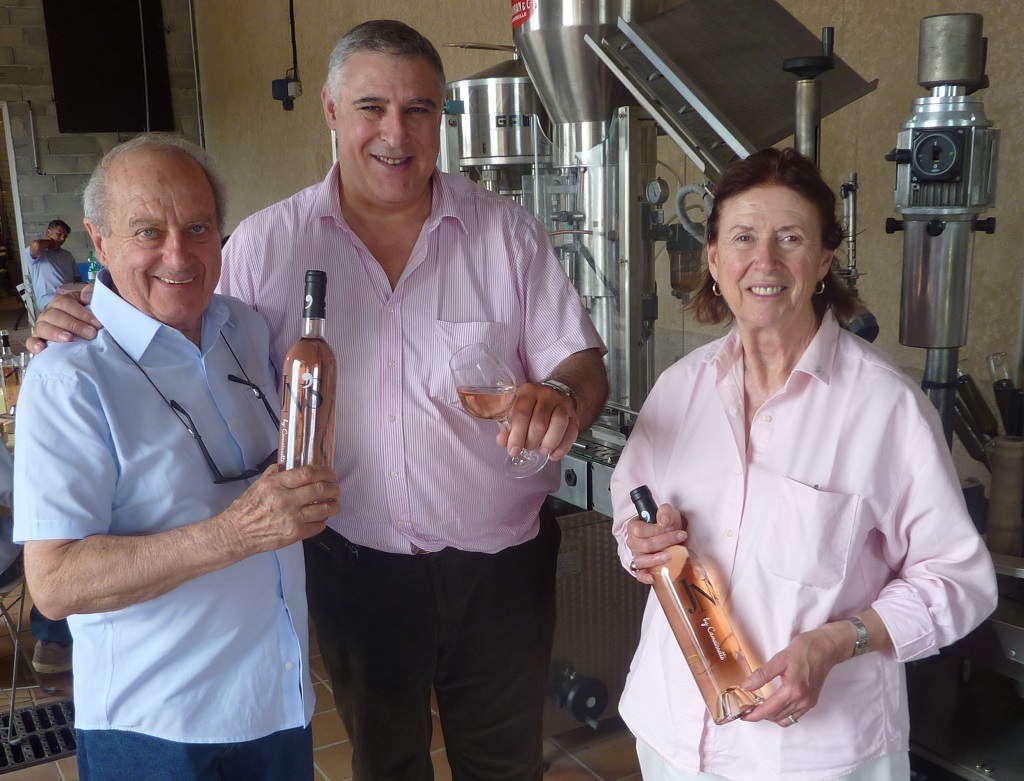 Louis Erlo, Olivier et Michelle Nasles ont lancé la cuvée JN'S (Photo M.E.)