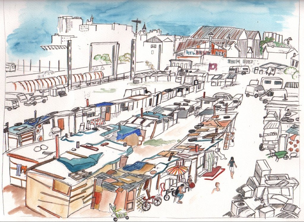 Vue sur le bidonville (Malika Moine)