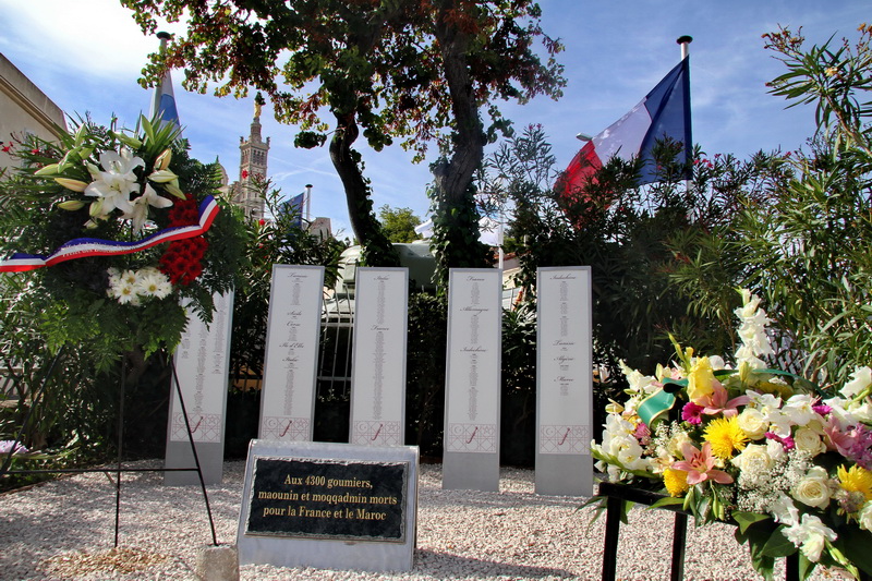 Une stèle en hommage aux Goumiers Marocains a été inaugurée ce dimanche 24 août (Photo Robert Poulain)