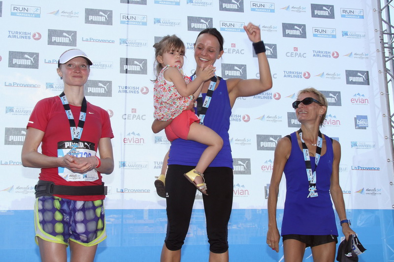 Marathon féminin: Nehama Sitruk (France) - Hanna Stakheika (Russie) - Valérie Decemme (France) (Photo Robert Poulain)