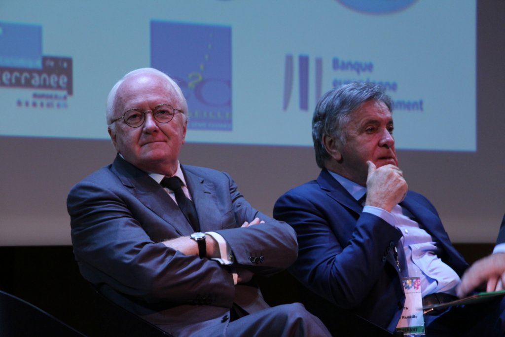 Michel Vauzelle, président de la Région Provence-Alpes-Côte d'Azur et Jean Roatta, adjoint au maire de Marseille, délégué à la Coopération euro-méditerranéenne (Photo Philippe Maillé)
