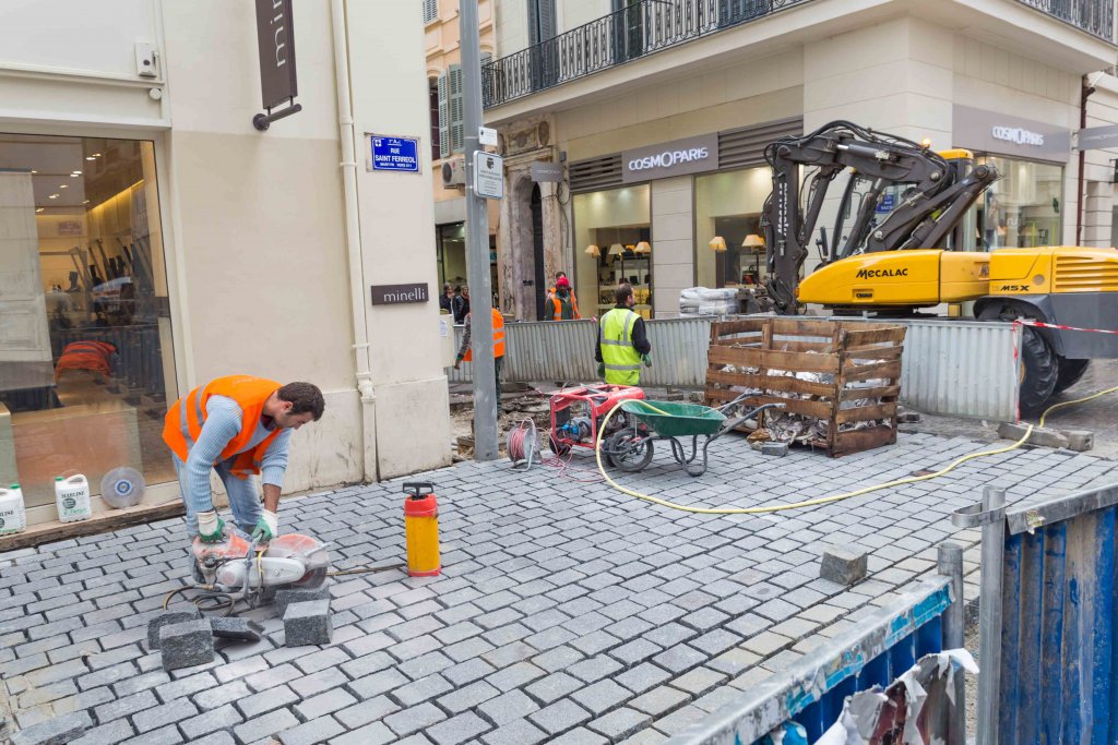 Le chantier en cours de la rue Saint-Ferréol (Photo David Girard)