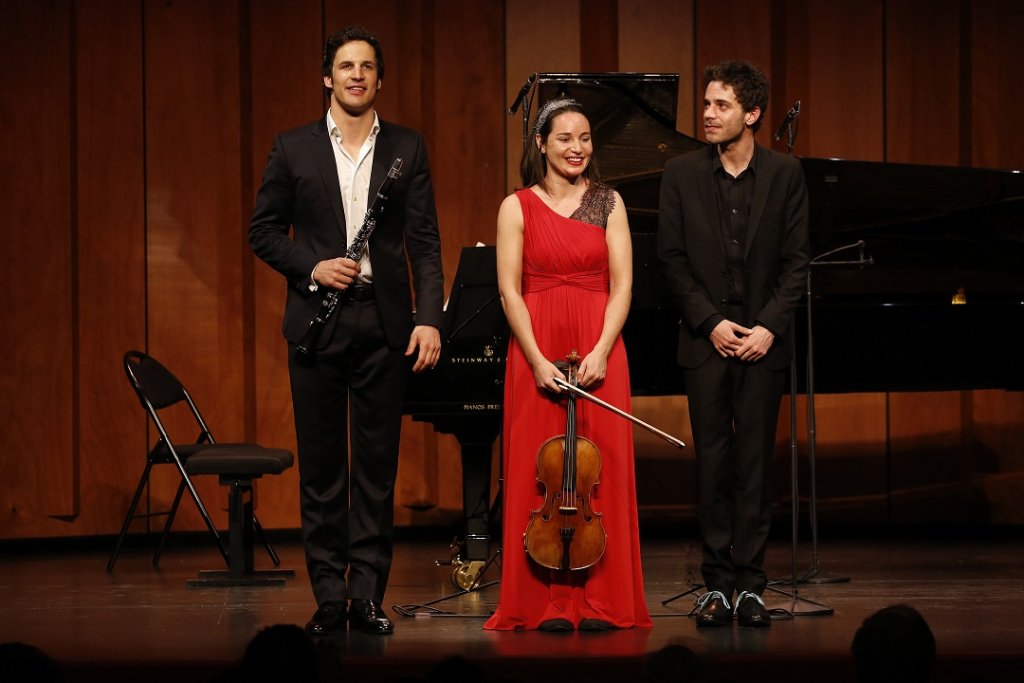 Trio gagnant pour Andreas Ottensamer, Lise Berthaud et Adam Laloum (Photo Caroline Doutre)