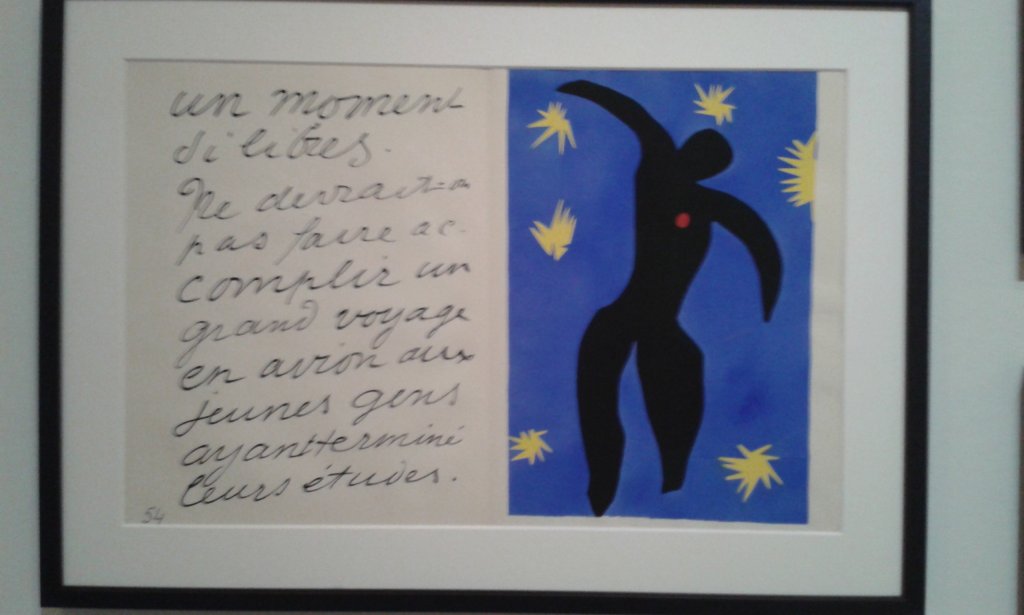 Henri Matisse Icare (planche VIII de la série Jazz 1947) (Photo A.L.) Henri Matisse Icare (planche VIII de la série Jazz 1947) (Photo A.L.)