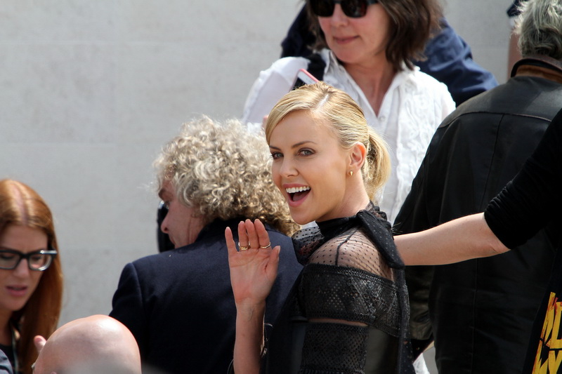 Charlize Theron l'interprète de l'impératrice Furiosa dans le nouveau film de George Miller Mad Max: Fury Road (Photo Robert Poulain)