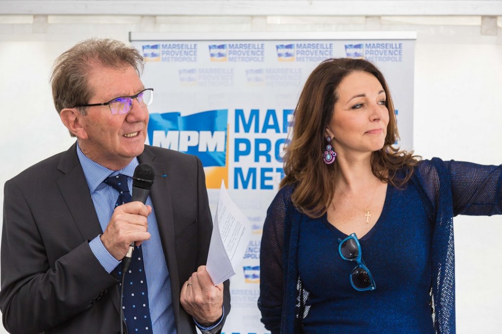 Le parking de la Barasse inauguré par Guy Teissier, Président de MPM et Valérie Boyer maire des 11/12 (Photo David Girard)