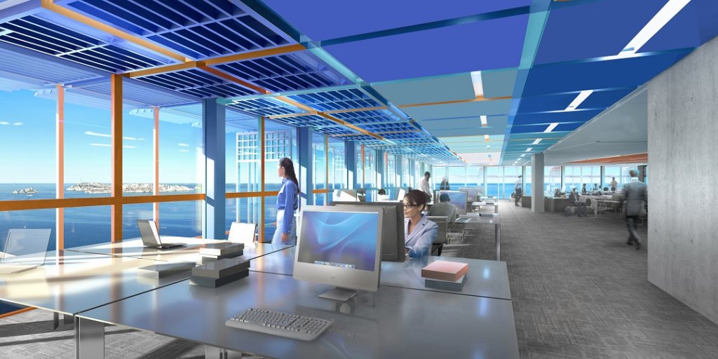 Vue depuis les bureaux (Photo Atelier Jean Nouvel)