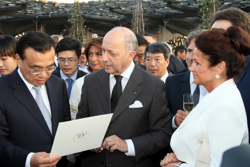 Laurent Fabius d'évoquer l'excellence des relations franco-chinoises (Photo Robert Poulain)