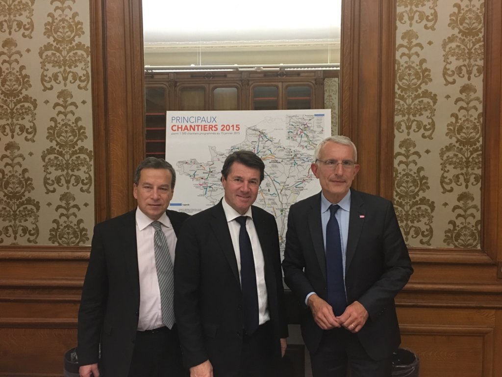 Christian Estrosi Président de la Région a rencontré ce lundi Guillaume Pepy, Président de la SNCF (Photo D.R.)