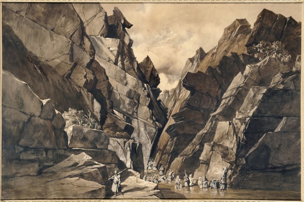 Adrien Dauzats, Le passage des Portes de fer, 1841 © RMN-Grand Palais-Château de Versailles-Gérard Blot