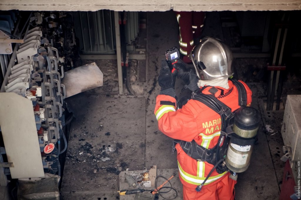 Une explosion a eu lieu dans un poste de transformation ERDF au sein du quartier de l'Opéra à Marseille quartier Opéra (Photo: BMPM/SM HILT) Une explosion a eu lieu dans un poste de transformation ERDF au sein du quartier de l'Opéra à Marseille quartier Opéra (Photo: BMPM/SM HILT)