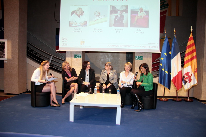 Julie Ducret, Delphine Pic, Pr. Brigitte Chabrole, Corinne Vezzoni et Nora Preziosi (Photo robert Poulain)