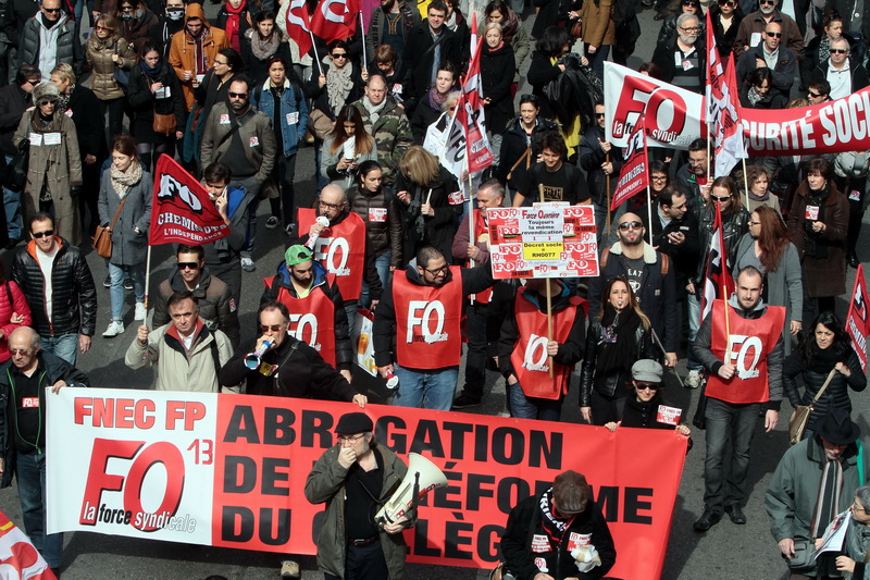 Manifestation du 9 mars 2016 à Marseille contre la Loi Travail  (Photo Robert Poulain)