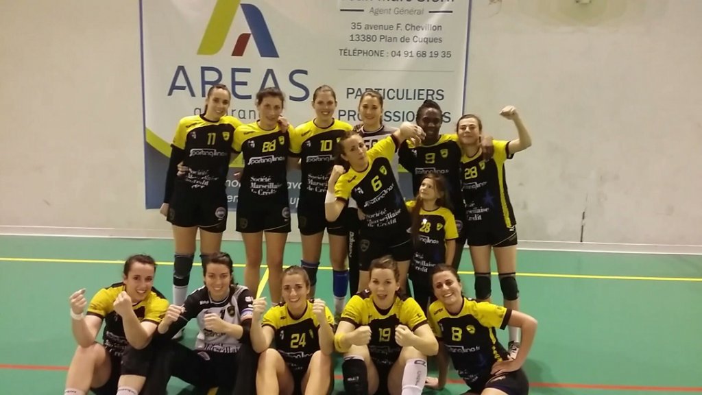 Les féminines du HBPC aux portes de la D2 en battant le Bruguiéres Occitan Club 31 Handball 33 à 22 (Photo J.C.)