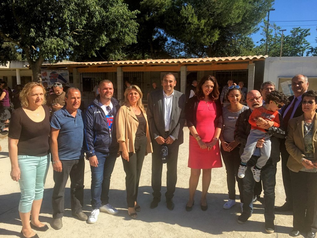 Nombre d’élus au rang desquels le préfet de police Laurent Nuñez, la vice-présidente de la région Caroline Pozmentier ou encore Valérie Boyer maire du secteur ont participé à cet élan de solidarité en présence des parents d'Anthony Giuffrida (Photo Partenaires Police 13)