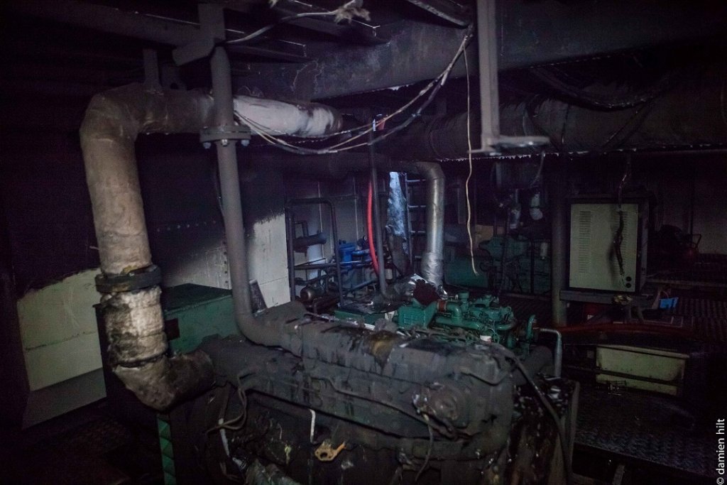 le local «machinerie», d’une superficie de 50m², a été endommagé par le sinistre