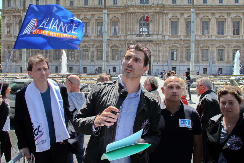 David-Olivier Reverdy (Alliance) et Stéphane Battaglia (Unsa) (Photo Robert Poulain)