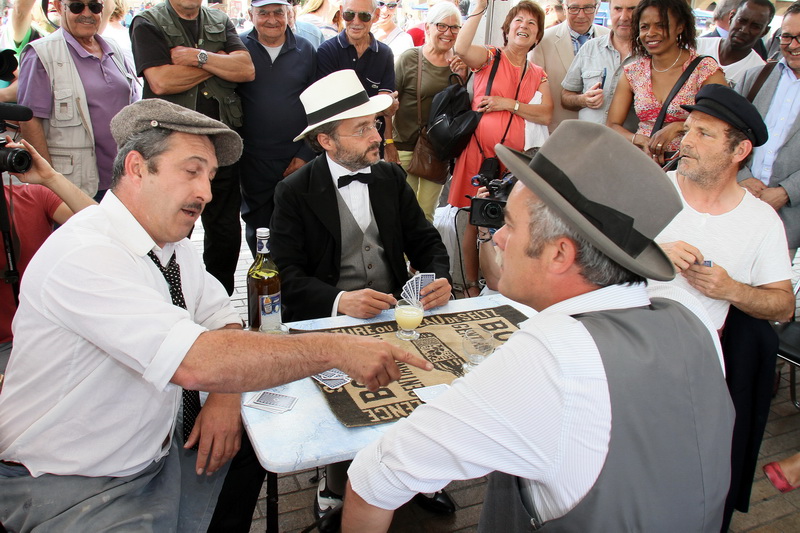 la fameuse partie de carte extraite de la trilogie de Pagnol a conquis un large public (Photo Robert Poulain) la fameuse partie de carte extraite de la trilogie de Pagnol a conquis un large public (Photo Robert Poulain)