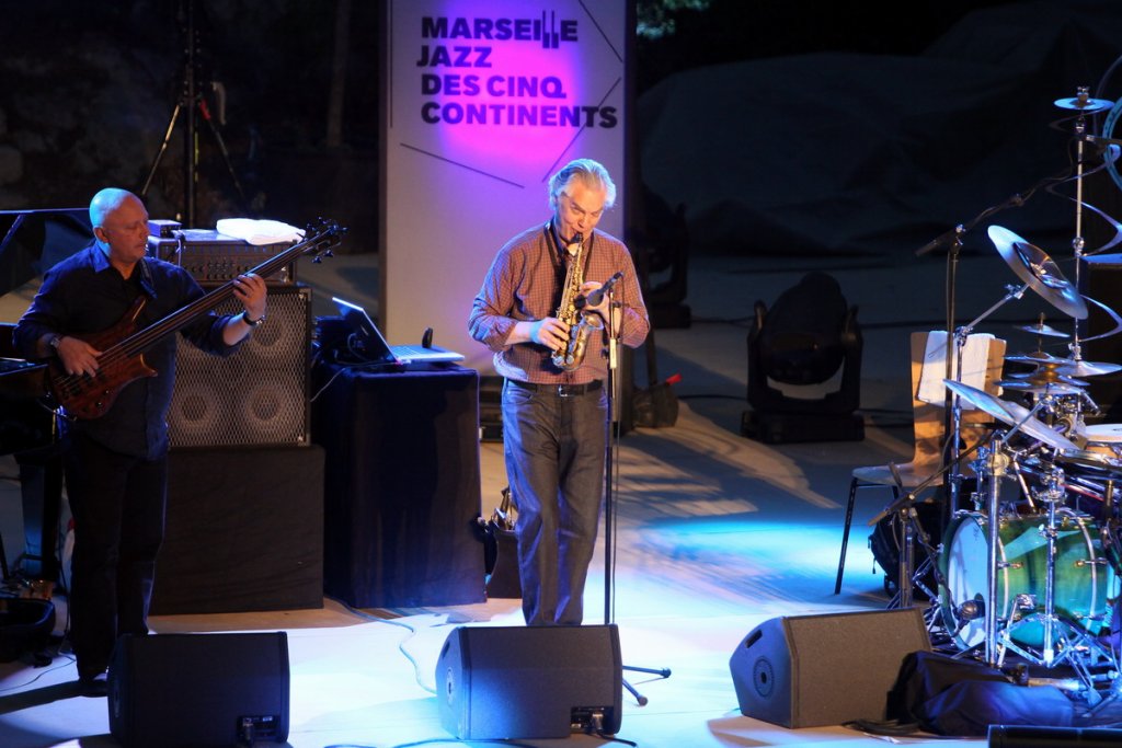 Le saxophoniste  norvégien Jan Garbarek  (Photo Robert Poulain)