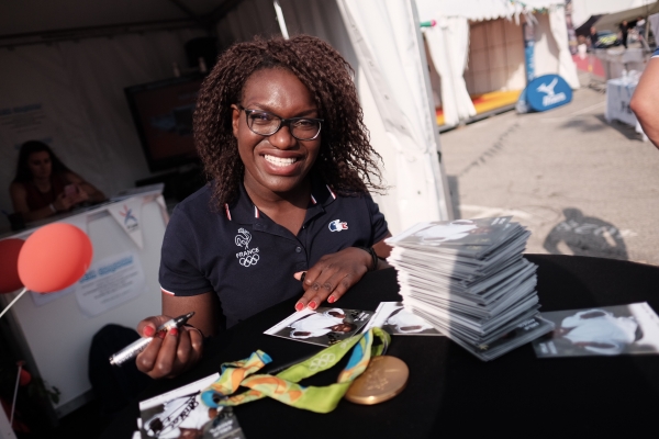 La judokate française Émilie Andéol, médaillée d’or aux jeux Olympiques d’été de Rio (Photo Gérald Geronimi)