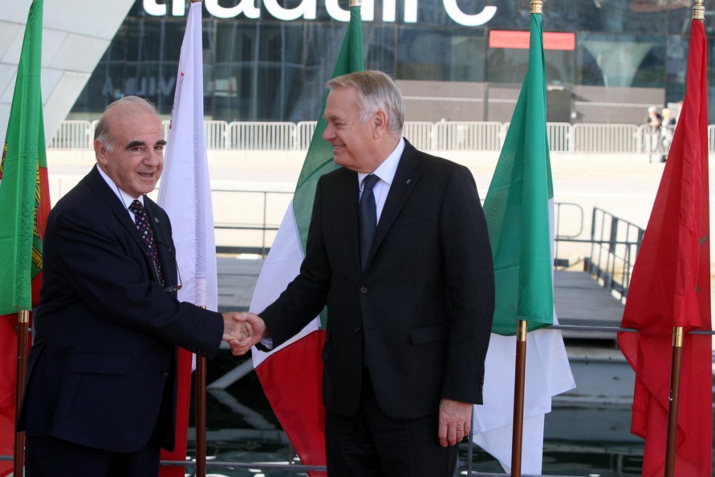 Les coprésidents du 5+5 Jean-Marc Ayrault (France) et Salaheddine Mezouar (Maroc) (Photo Robert Poulain)