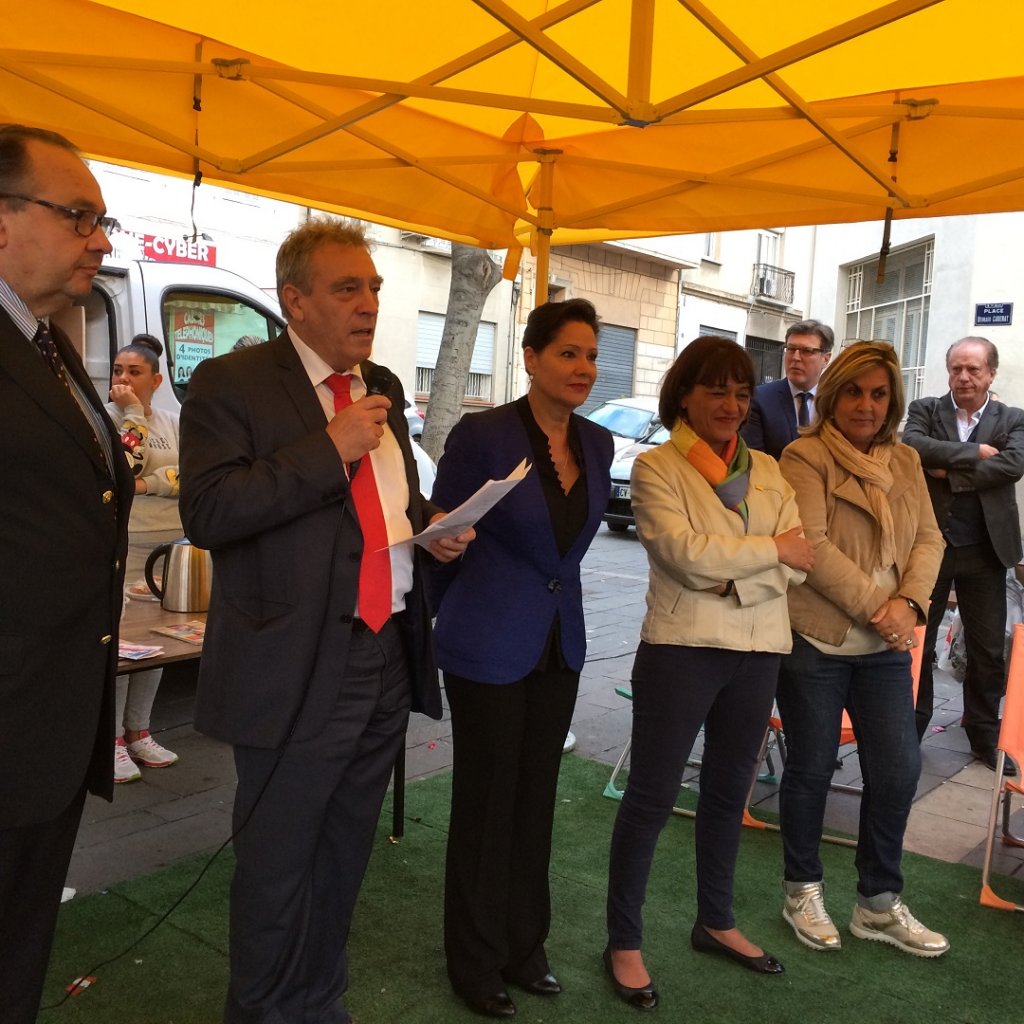 Le préfet Rousset entouré de Lisette Narducci  et Patrick Mennucci (Photo M.B.)