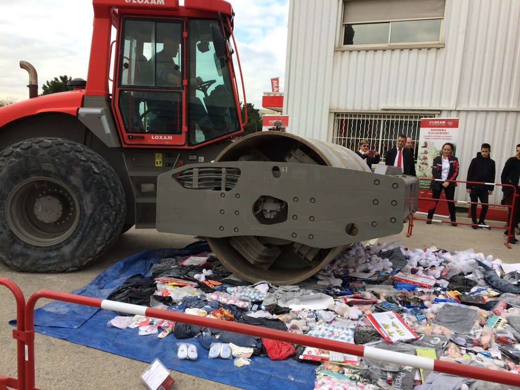 Les saisies ont été compressées puis incinérées (Photo M.B.)