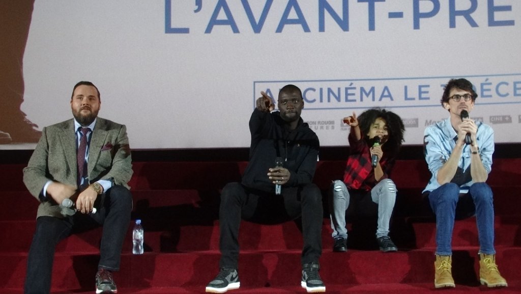 La dream team du film "Demain tout commence" Antoine Bertrand, Omar Sy, Gloria Colston et le réalisateur Hugo Gélin (Photo Jeremy Lam)