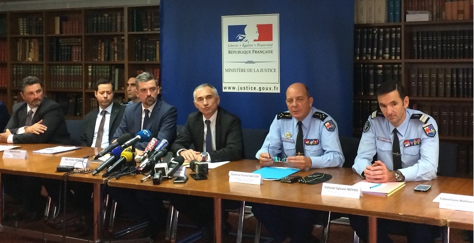 Réunis à l'occasion d'une conférence de presse ce mardi 29 novembre à Marseille (Bouches-du-Rhône), des magistrats et policiers ayant participé à l'enquête parle d'une «affaire hors normes (Photo M.B.)