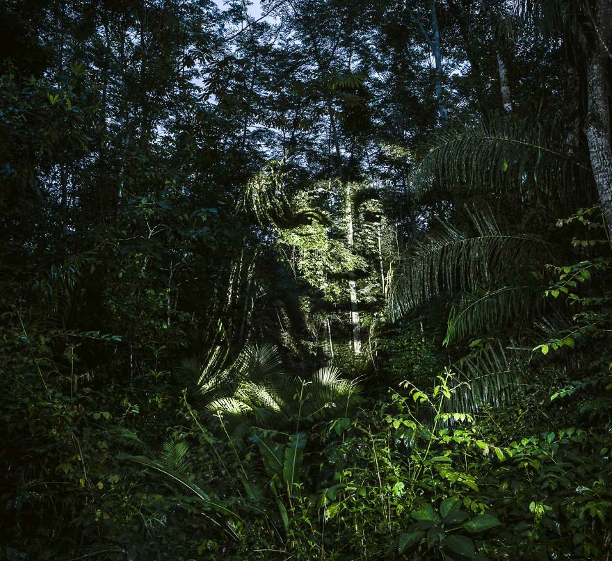 Première Mondiale : du Street Art au cœur de la Forêt Amazonienne © Philippe Echaroux