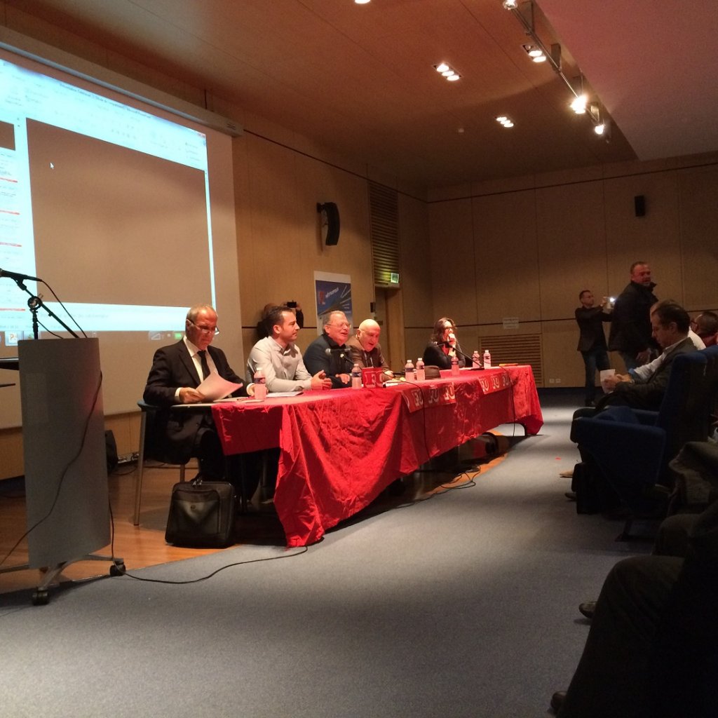 Patrick Rué, Secrétaire régional FO Paca a ouvert le séminaire des cadres avec comme invité Yves Luchaire, Professeur de droit public à l’Institut de Sciences Politiques d’Aix-en-Provence (Photo M.B.)