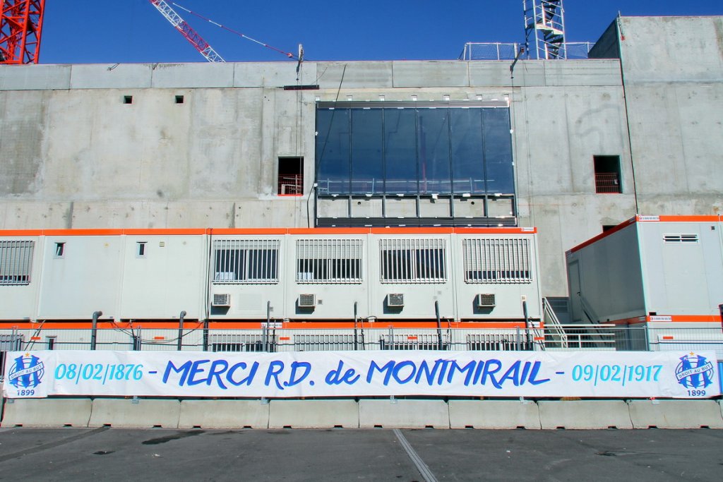 Banderole des supporters de l'OM (Photo Robert Poulain) Banderole des supporters de l'OM (Photo Robert Poulain)